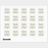 Kleurrijke Checkerboard Enveloppe Sluitzegel Stick Vierkante Sticker (Vel)