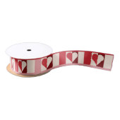 Kleurrijke Checkerboard Heart Ribbon Satijnen Lint (Spoel)
