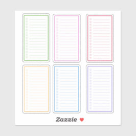 Kleurrijke Checklist Planner Sticker
