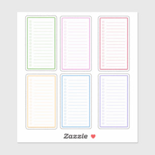 Kleurrijke Checklist Planner Sticker