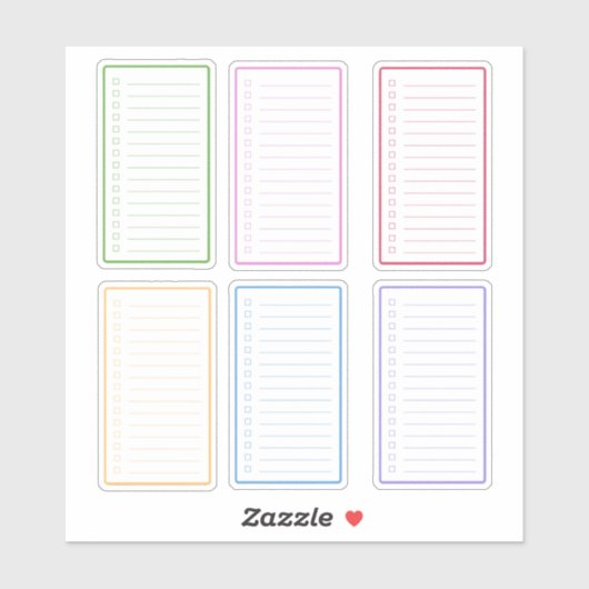 Kleurrijke Checklist Planner Sticker (Vel)