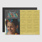 Kleurrijke Cheers 2025 Kalender Nieuwjaar Magneet (Voorkant / Achterkant)