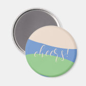 Kleurrijke Cheers! Magneet (Voorkant / Achterkant)