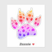 Kleurrijke Cheetah Paw Print Sticker (Vel)