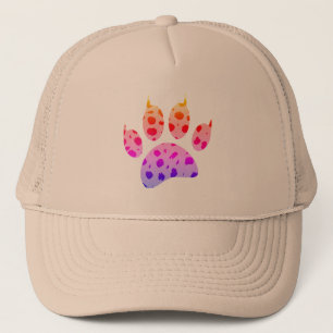 Kleurrijke Cheetah Paw Print Trucker Pet