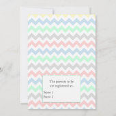 Kleurrijke Chevron Couple's Baby shower Invitation Kaart (Achterkant)
