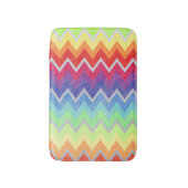 Kleurrijke Chevron Cute Rainbow-kleuren Textuur Badmat (Voorkant Verticaal)