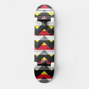 Kleurrijke Chevron Hout Abstract #3 Persoonlijk Skateboard