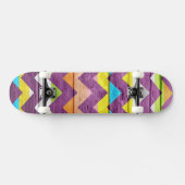 Kleurrijke Chevron Hout Abstract #4 Persoonlijk Skateboard (Horizontaal)