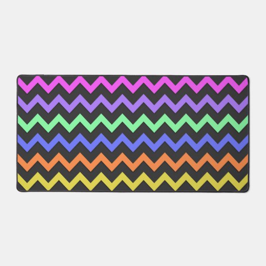 Kleurrijke Chevron Levendige Koele retro Leuk Patr Bureaumat (Voorkant)