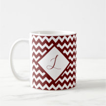 Kleurrijke chevron monogram mok