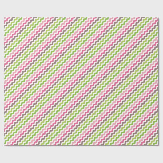 Kleurrijke chevron stripe cadeaupapier (Vlak)