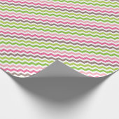 Kleurrijke chevron stripe cadeaupapier (Hoek)