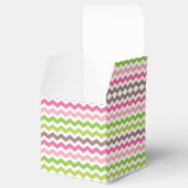Kleurrijke chevron stripe met chocoladetruffel bedankdoosjes (Geopend)