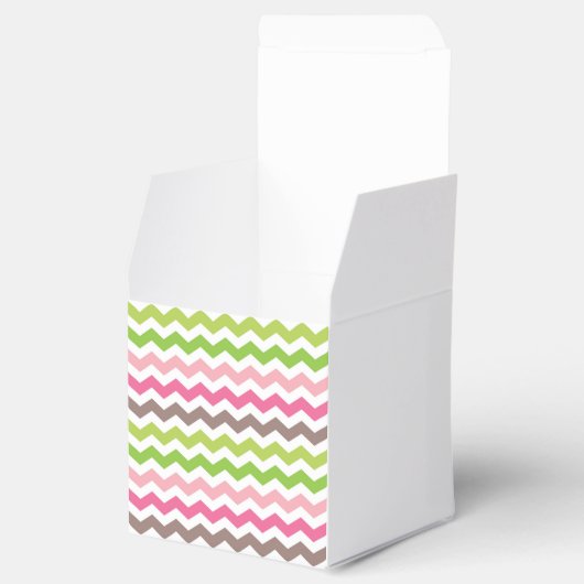 Kleurrijke chevron stripe met chocoladetruffel bedankdoosjes (Geopend)