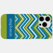 Kleurrijke Chevrons en groene blauwe aangepaste na Case-Mate iPhone Case (Achterkant (horizontaal))