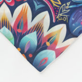 Kleurrijke Chic Boho Mandala Tegel Patroon Fleece Deken (Hoek)