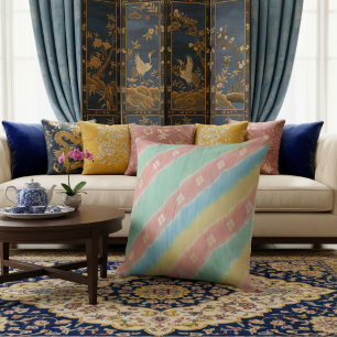 Kleurrijke chic stijlvolle elegante geometrische v kussen