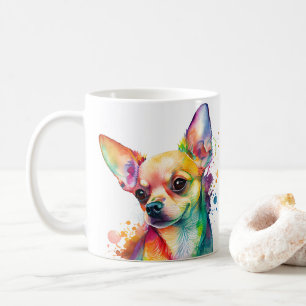 Kleurrijke Chihuahua Dog Pet Coffee Mok, Cup Koffiemok