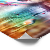 Kleurrijke Chihuahua Rainbow Splatter Art Custom Poster (Hoek)