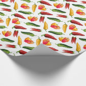 Kleurrijke Chili paprika's Cadeaupapier (Hoek)