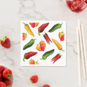 Kleurrijke Chili paprika's Servet (Insitu)