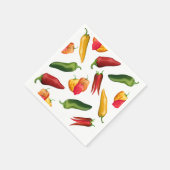 Kleurrijke Chili paprika's Servet (Hoek)