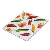 Kleurrijke Chili paprika's Tegeltje (Zijkant)