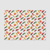 Kleurrijke Chili paprika's Tissuepapier (Voorkant)