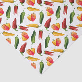 Kleurrijke Chili paprika's Tissuepapier (Detail)