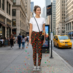 Kleurrijke Chilipeper Print Mode Leggings