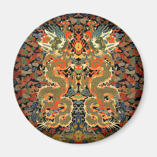 Kleurrijke Chinese Aziatische Draak Kunst Magneet