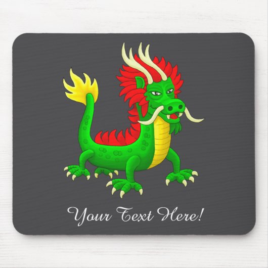 Kleurrijke Chinese Draak Muismat (Voorkant)