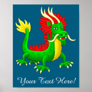 Kleurrijke Chinese Draak Poster