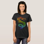 Kleurrijke Chinese Draak T-shirt (Voorkant volledig)