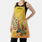 Kleurrijke Chinese Haan Ontwerp Gepersonaliseerd Schort (Insitu)