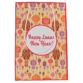 Kleurrijke Chinese Lantaarns Lunar Nieuwjaar Medium Cadeauzakje