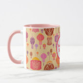 Kleurrijke Chinese Lantaarns Lunar Nieuwjaar Mok (Links)