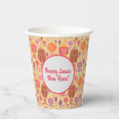 Kleurrijke Chinese Lantaarns Lunar Nieuwjaar Papieren Bekers (Voorkant)