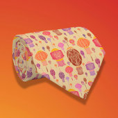 Kleurrijke Chinese Lantaarns Lunar Nieuwjaar Stropdas