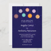 Kleurrijke Chinese Patroon Papier Lantaarns bruilo Kaart (Voorkant)