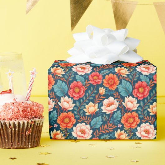 Kleurrijke Chinoiserie Cadeaupapier (Verjaardagsfeest)