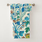 Kleurrijke Chinoiserie Traditioneel Bloemenpatroon Bad Handdoek (Insitu)