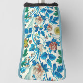 Kleurrijke Chinoiserie Traditioneel Bloemenpatroon Golfheadcover (Draai 90)