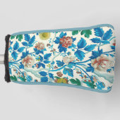 Kleurrijke Chinoiserie Traditioneel Bloemenpatroon Golfheadcover (Voorkant)