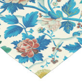 Kleurrijke Chinoiserie Traditioneel Bloemenpatroon Korte Tafelloper (Hoek)