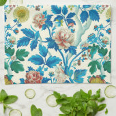 Kleurrijke Chinoiserie Traditioneel Bloemenpatroon Theedoek (Gevouwen)