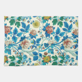 Kleurrijke Chinoiserie Traditioneel Bloemenpatroon Theedoek (Horizontaal)