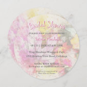 Kleurrijke chique botanische bruids douche uitnodi kaart (Voorkant / Achterkant)