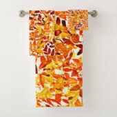 Kleurrijke chique chroom canopy stijlvol gebladert bad handdoek (Insitu)